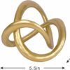 Modern Geometric Round Sculpture Gold Knot - Image 2