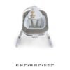 Sway Baby Swing – 5-Speed, Multi-Direction, Vibrations, Nature Sounds, Foldable (0-9M, 6-20 lbs, Ray) - Image 2