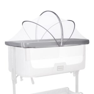 Bassinet Mosquito Net Cover with 2-Way Zipper (White)