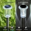 10-Pack Solar Pathway Lights – 6000K Cold White LED, Waterproof for Garden & Walkway - Image 3