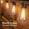 150FT Outdoor String Lights – Waterproof, Dimmable ST38 LED, 2200K for Patio/Garden - Image 4