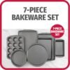 7-Piece Nonstick Bakeware Set – Cookie Sheets, Cake, Loaf, Pizza, Roast & Muffin Pans - Image 4