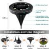 8-Pack Solar Disk Lights – Warm White LED, IP68 Waterproof, Non-Slip for Outdoor Paths - Image 2