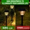 10-Pack Solar Pathway Lights – 17" Warm White LED, Waterproof for Garden & Walkway - Image 3