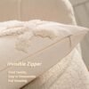 Throw Pillow Covers 18x18, Pack of 2 – Tufted Embroidered with Tassels, Beige Farmhouse Decor - Image 4