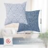 20x20 Throw Pillow Covers – Set of 4 Decorative Blue Cushion Cases for Couch & Living Room - Image 3