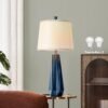 2-Pack 27" Navy Blue Table Lamps, 3-Color Temp, Linen Shade - Image 4