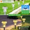 8-Pack Mushroom Solar Pathway Lights – Warm White LED, Waterproof for Yard & Garden - Image 3
