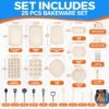 25-Piece Nonstick Bakeware Set – White, Silicone Handles, Oven Safe to 450°F, Includes Recipes - Image 4