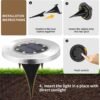 12-Pack Solar Ground Lights – Cool White, Waterproof for Pathway & Garden - Image 3