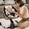 Baby Swing – Side-to-Side, 5 Speeds, 180° Rotation, Cry Detection, Indoor (Black) - Image 4