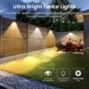 8-Pack Solar Fence Lights – 9 Fixed & Color Changing LEDs, IP65 Waterproof for Deck, Wall & Patio - Image 2