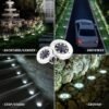 12-Pack Solar Ground Lights – Cool White, Waterproof for Pathway & Garden - Image 5