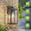 2-Pack Outdoor Wall Sconces – Black, Waterproof, Toughened Glass, Anti-Rust for Porch & Front Door - Image 2