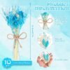 10-Pack Mini Dried Flower Bouquets – Light Blue for Wedding, Crafts & Décor - Image 3