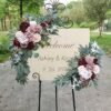 Ponatia 2-Pack Artificial Wedding Arch Flowers – Burgundy, Dusty Rose & Blush Décor - Image 2