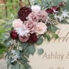 Ponatia 2-Pack Artificial Wedding Arch Flowers – Burgundy, Dusty Rose & Blush Décor - Image 3