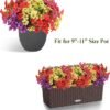20 Bundles UV-Resistant Artificial Flowers – Colorful Faux Silk Plants for Outdoor Décor - Image 4