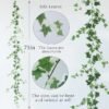 3-Strand Odorless Artificial Ivy Vines – 71" Silk Garland for Indoor & Outdoor Décor - Image 2