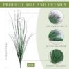 8 Bundles Artificial Onion Grass – 17" UV-Resistant Faux Shrubs for Indoor & Outdoor Décor - Image 2