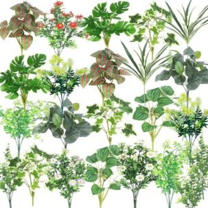 25pcs UV-Resistant Artificial Boxwood Stems – Faux Greenery for Indoor & Outdoor Décor