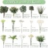 120PCS Mixed Artificial Eucalyptus Stems – 15 Varieties for Wedding & Home Décor - Image 3