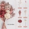 Natural Dried Flower Bouquet – Preserved Mixed Red Flowers for Home & Wedding Décor - Image 2