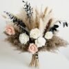 Dried Pampas Grass Bouquet – Boho Rustic Floral Arrangement for Home & Wedding - Image 2