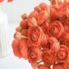 Floroom 18-Pc Burnt Orange Artificial Ranunculus – Silk Wedding & DIY Flowers - Image 4
