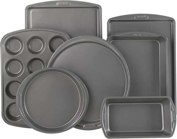GoodCook Everyday 7-Piece Nonstick Bakeware Set – Cookie Sheets, Cake, Muffin, Pizza & More