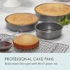 Chicago Metallic 3-Piece Round Cake Pan Set – 6", 8", 10" Nonstick Carbon Steel - Image 2