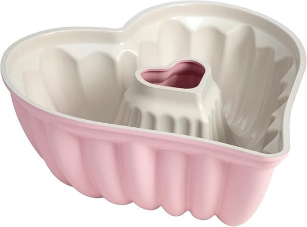 Paris Hilton 9-Inch Heart Cake Pan – Pink Cast Aluminum with Nonstick Ceramic Coating