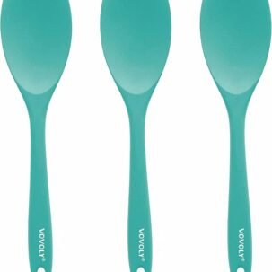 3-Pack Heat-Resistant Silicone Spatula Set – Non-Stick Flexible Scrapers (Teal)