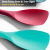 3-Pack Heat-Resistant Silicone Spatula Set – Non-Stick Flexible Scrapers (Teal) - Image 3