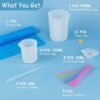Silicone Measuring Cups Kit – Non-Stick 250 & 100ml with Resin Tools & Silicone Mat - Image 2