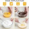 4-Piece Stainless Steel Whisk Set – Balloon & Wire Whisks for Beating & Blending - Image 3