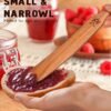 Skinny Teak Spurtle – Natural Wooden Dough Whisk for Sourdough & Nonstick Cookware - Image 2