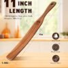 Skinny Teak Spurtle – Natural Wooden Dough Whisk for Sourdough & Nonstick Cookware - Image 4