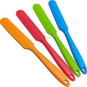 4-Pc Heat-Resistant Silicone Spatula Set – Flexible Non-Stick Baking Tools