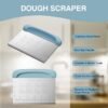 Bench Scraper Dough Cutter – Stainless Steel Pastry Scraper with Grip & Measuring Scale (Blue) - Image 2