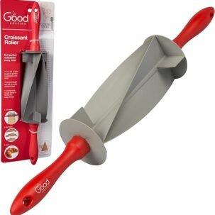 Rolling Pin Croissant Cutter – Pastry Wheel for Even Dough Slices, Dishwasher Safe