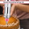 Hendiy Dessert Decorating Syringe Set – Stainless Steel Tips & Silicone Cupcake Holders - Image 2