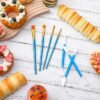 24-Pc Cookie & Fondant Decorating Tool Set – Brushes, Tweezers & Modeling Tools - Image 4
