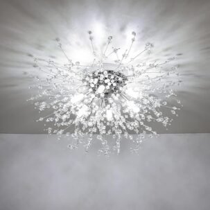 Crystal Sputnik Ceiling Light – Modern LED for Bedroom & Entryway