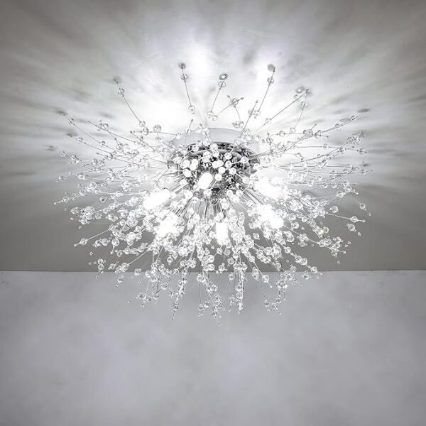Crystal Sputnik Ceiling Light – Modern LED for Bedroom & Entryway