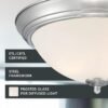 Designers Fountain 2-Pack 11" LED Flush Mount – Frosted Glass, Brushed Nickel - Image 3