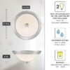 Designers Fountain 2-Pack 11" LED Flush Mount – Frosted Glass, Brushed Nickel - Image 4