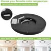 12" LED Round Panel Light – 24W Selectable CCT (3000K/4000K/5000K), Black Flush Mount - Image 3