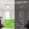 12" LED Round Panel Light – 24W Selectable CCT (3000K/4000K/5000K), Black Flush Mount - Image 4