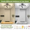 6-Light Modern Semi Flush Sputnik Chandelier – Black Industrial Ceiling Light for Bedroom & Kitchen - Image 2